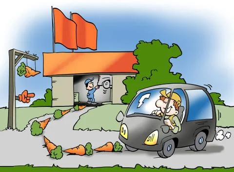 Baits are put out to poach customers Stock Illustration