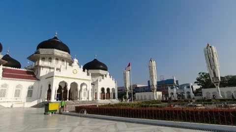 Baiturrahman Grand Mosque Stock Footage 252377239
