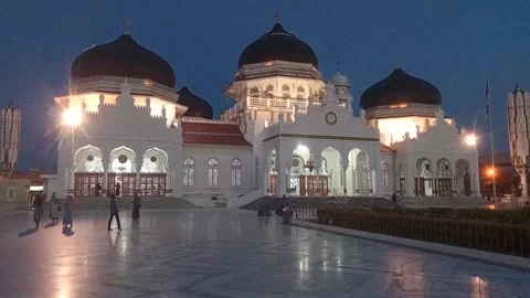 Baiturrahman mosque Stock Footage 231039447