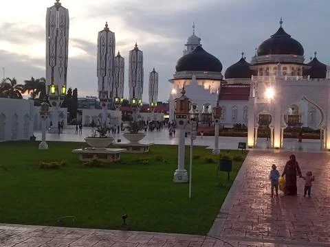 Baiturrahman mosque Stock Photos