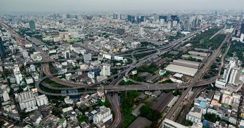 Baiyoke junction wide Stock Footage 99658922