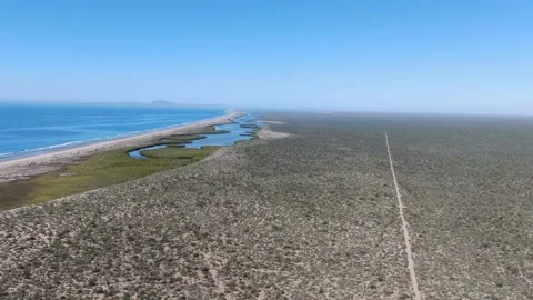 Baja Backroads Long and Straight Stock Footage 169772855