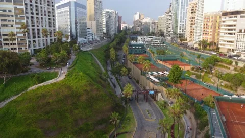 Bajada balta Miraflores backwards fly Stock Footage 170347186