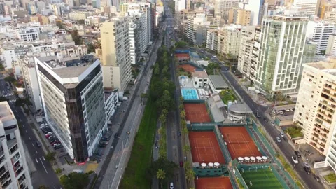Bajada balta Miraflores Peru forward descent tilt up Stock Footage 170347176