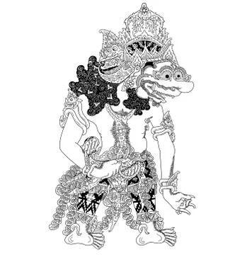 Baka Wayang Kulit Stock Illustration