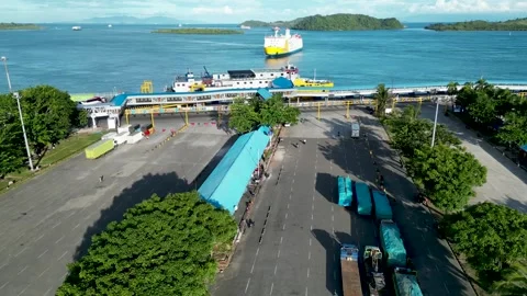Bakauheni seaport. Stock Footage 258769217