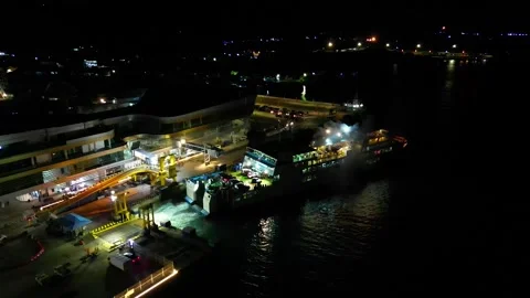 Bakauheni Seaport. Stock Footage 258807285