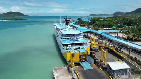 Bakauheni seaport. Stock Footage 258809426