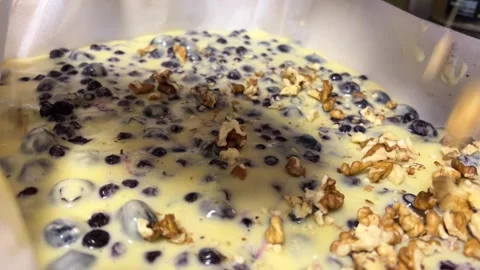 Bake berry pie Ingredients for baking cake stuffed with fresh cherry pie. Female Stock Footage 274270647