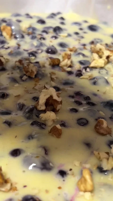 Bake berry pie Ingredients for baking cake stuffed with fresh cherry pie. Female Stock Footage 274891654