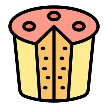 Bake panettone icon vector flat Stock Illustration