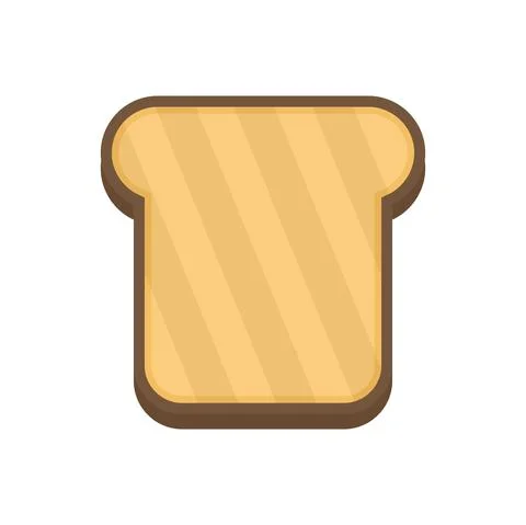 Bake toast icon flat isolated vector Stock Illustration