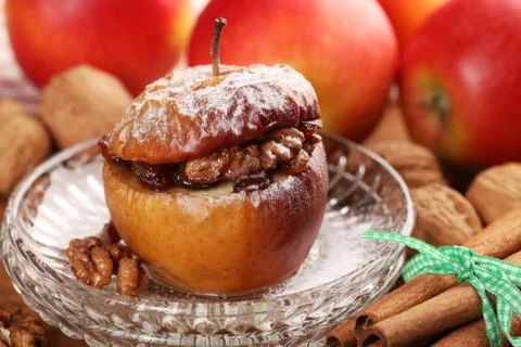 Baked apple Stock Photos