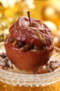 Baked apple Stock Photos