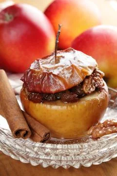 Baked apple Stock Photos