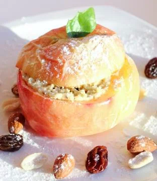 Baked apple Stock Photos