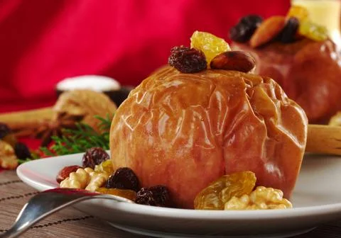 Baked apple Stock Photos