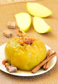 Baked apple Stock Photos