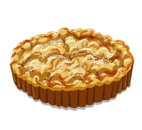 Baked apple pie Illustrazione stock