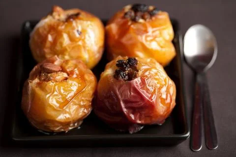 Baked apples Stock Photos