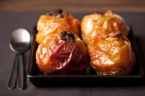 Baked apples Stock Photos