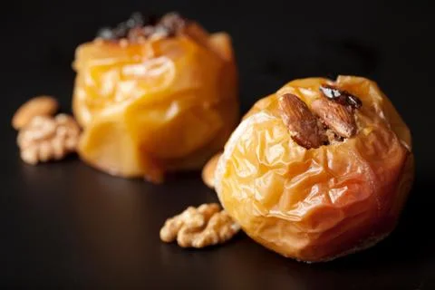 Baked apples Stock Photos