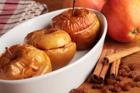 Baked apples Stock Photos