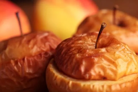Baked apples Stock Photos