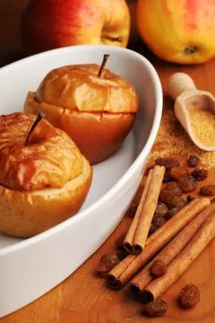 Baked apples Stock Photos