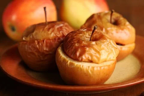 Baked apples Stock Photos
