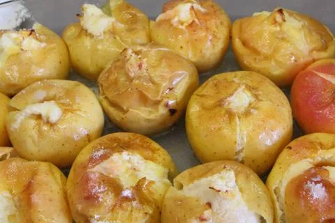 Baked apples Stock Photos
