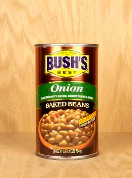 Baked bean can. 库存照片