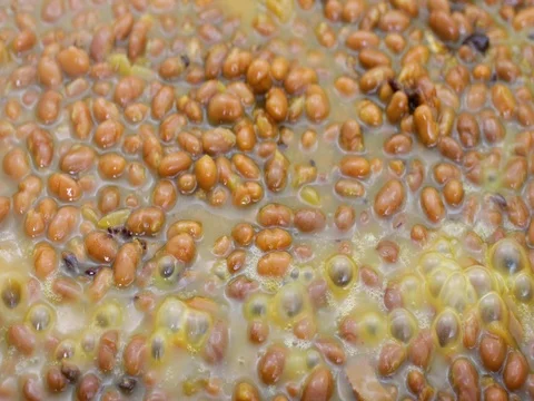 Baked beans cooking close view Stock Footage 72194570