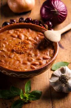 Baked Beans Foto stock
