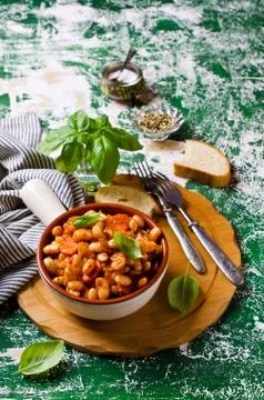 Baked beans in sauce Foto stock