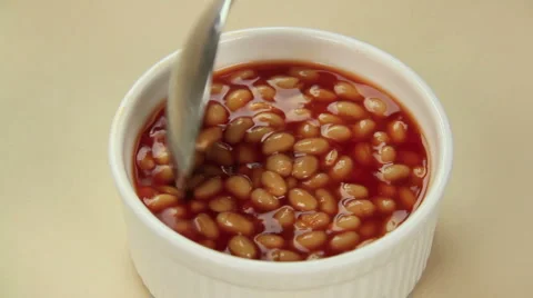 Baked Beans On Toast  Stock Footage