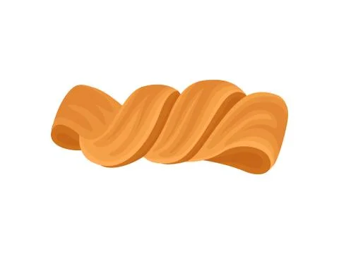 Baked braided dough. Vector illustration on white background. Stock Illustration