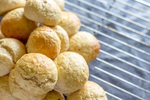 Baked bread and buns Stock Photos