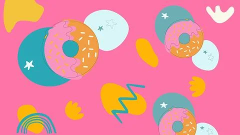 Baked bread and chef items background Stock Illustration