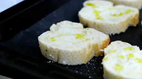Baked bread close up domestic kitchen Stock Footage 165774898