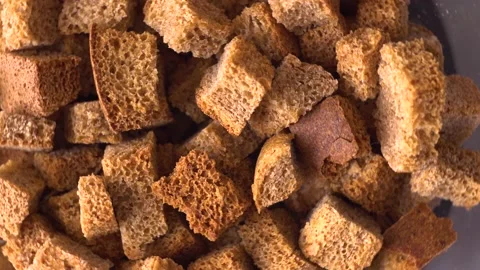 Baked bread crumbs 4K Stock Footage 194932026