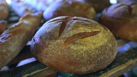 Baked bread 스톡 동영상 89576533