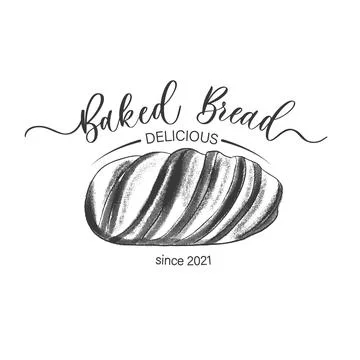 Baked Bread logo for bakery vector background. 스톡 일러스트