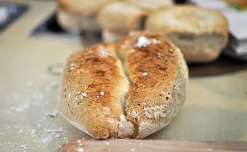 Baked bread 库存照片