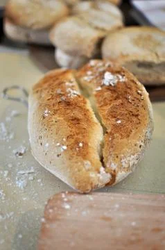 Baked bread 库存照片