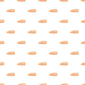 Baked bread seamless pattern for bakery theme Stock Illustration