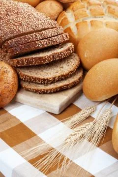 Baked breads Stock Photos