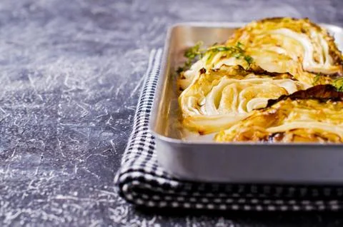 Baked cabbage Stock Photos