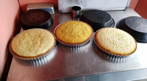 A baked cakes on the table Foto stock