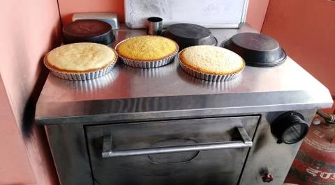 Baked cakes on the table Stock Photos